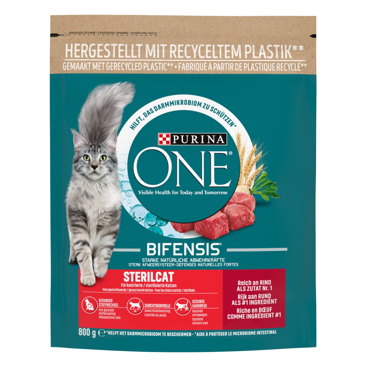 Émincés en sauce pour chats stérilisés 85g - Pet & Co