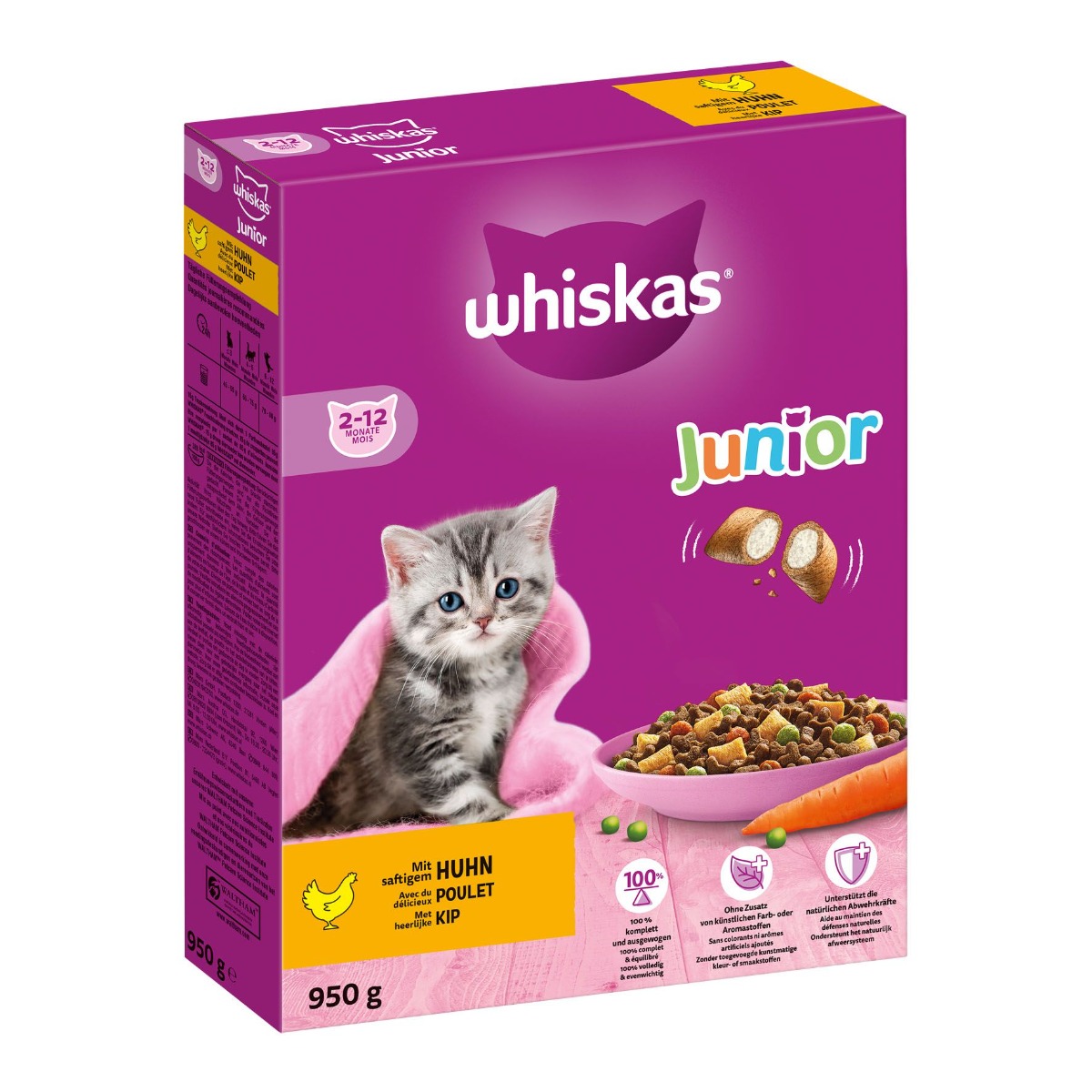 Croquettes Whiskas Junior au Poulet pour chaton