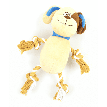Soft toys with knotted arms and legs