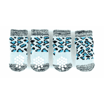 Dog socks with anti-slip tri, light blue