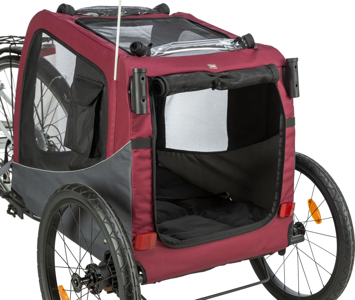 Remorque de vélo gris/rouge