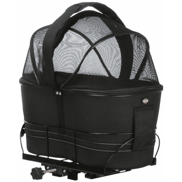 Bicycle basket for luggage carrier