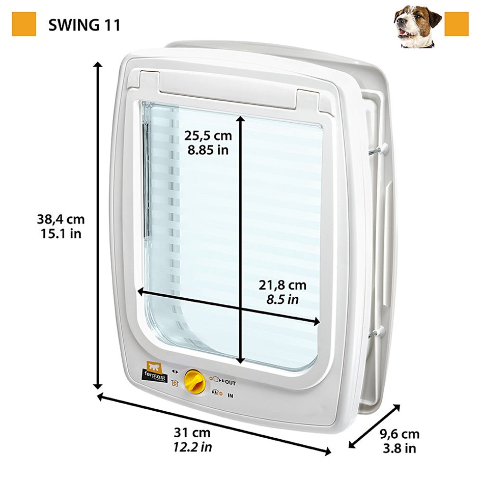 Ferplast Katzen-Hundetüre Swing 11 weiss & Ersatz-Türe