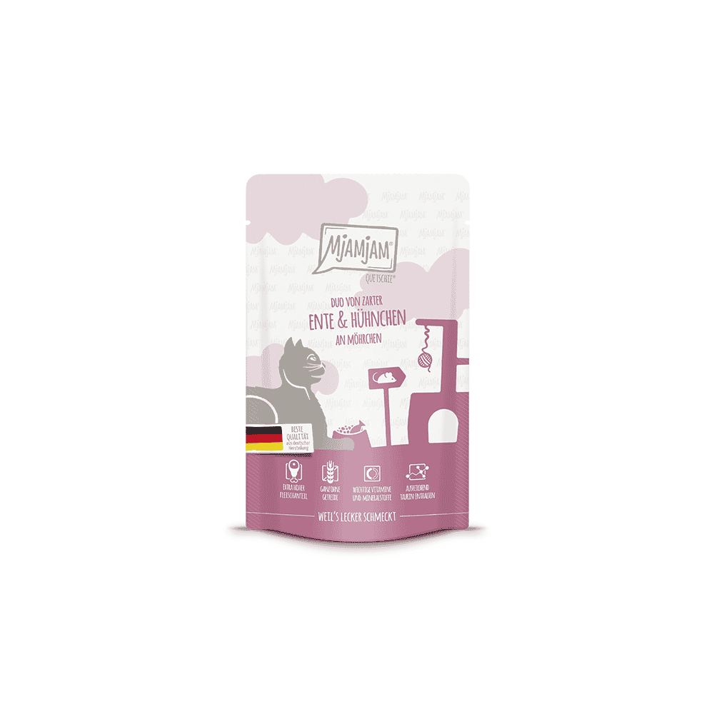 DUO von zarter Ente & saftigem Hühnchen an Möhrchen