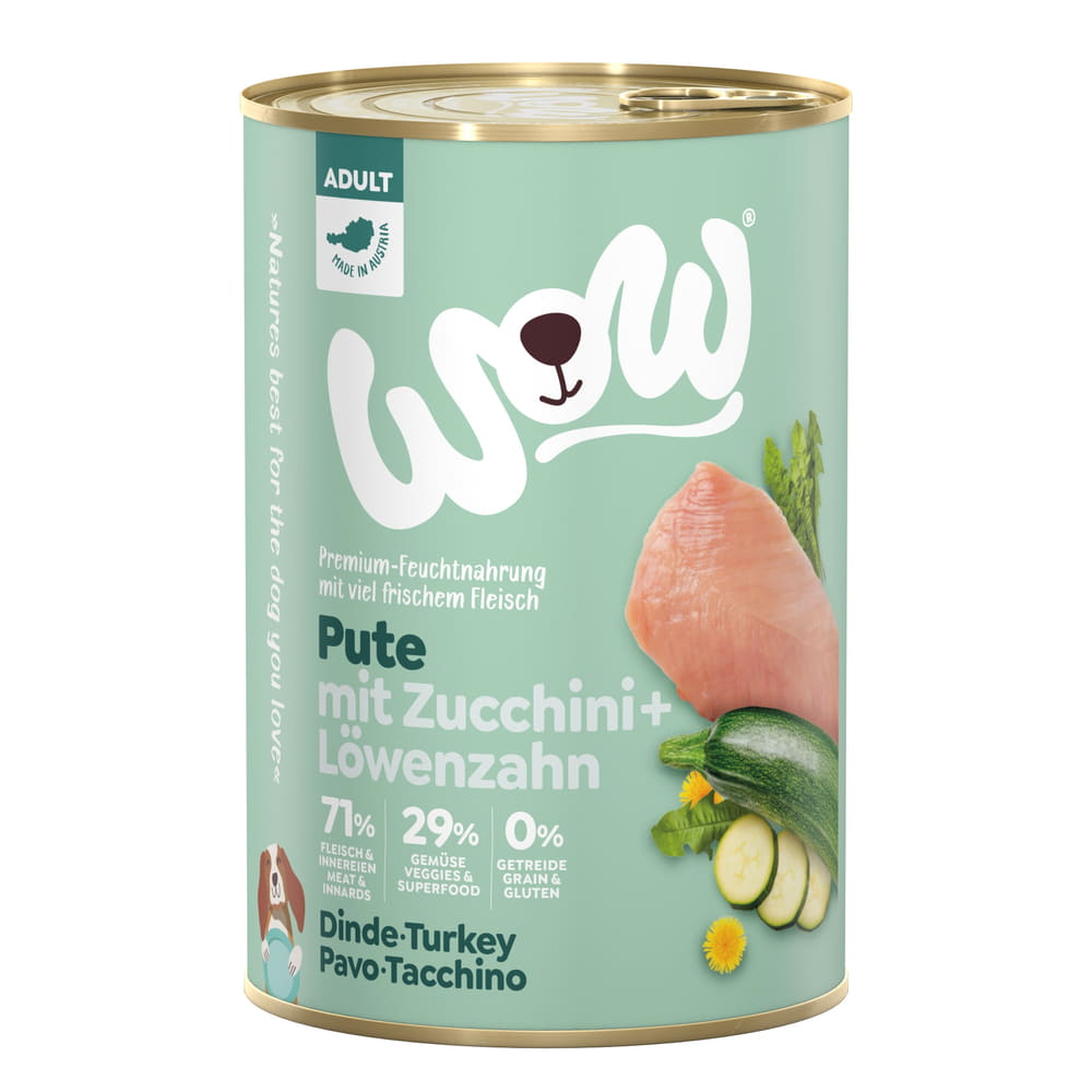 Adult, Pute mit Zucchini und Löwenzahn