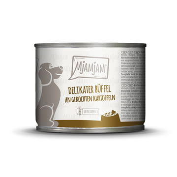 Dog delicatum de buffle aux pommes de terre cuites
