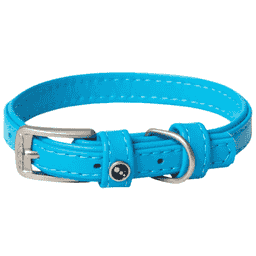 Lederhalsband türkis