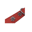 Collier Edelweiss en cuir souple, rouge