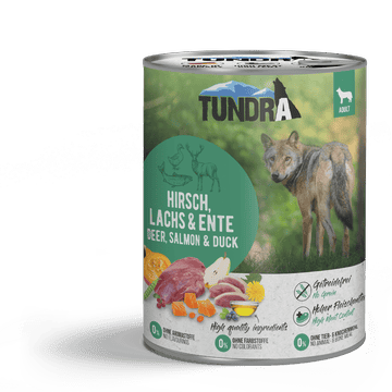 Dog Hirsch, Lachs & Ente - Dose