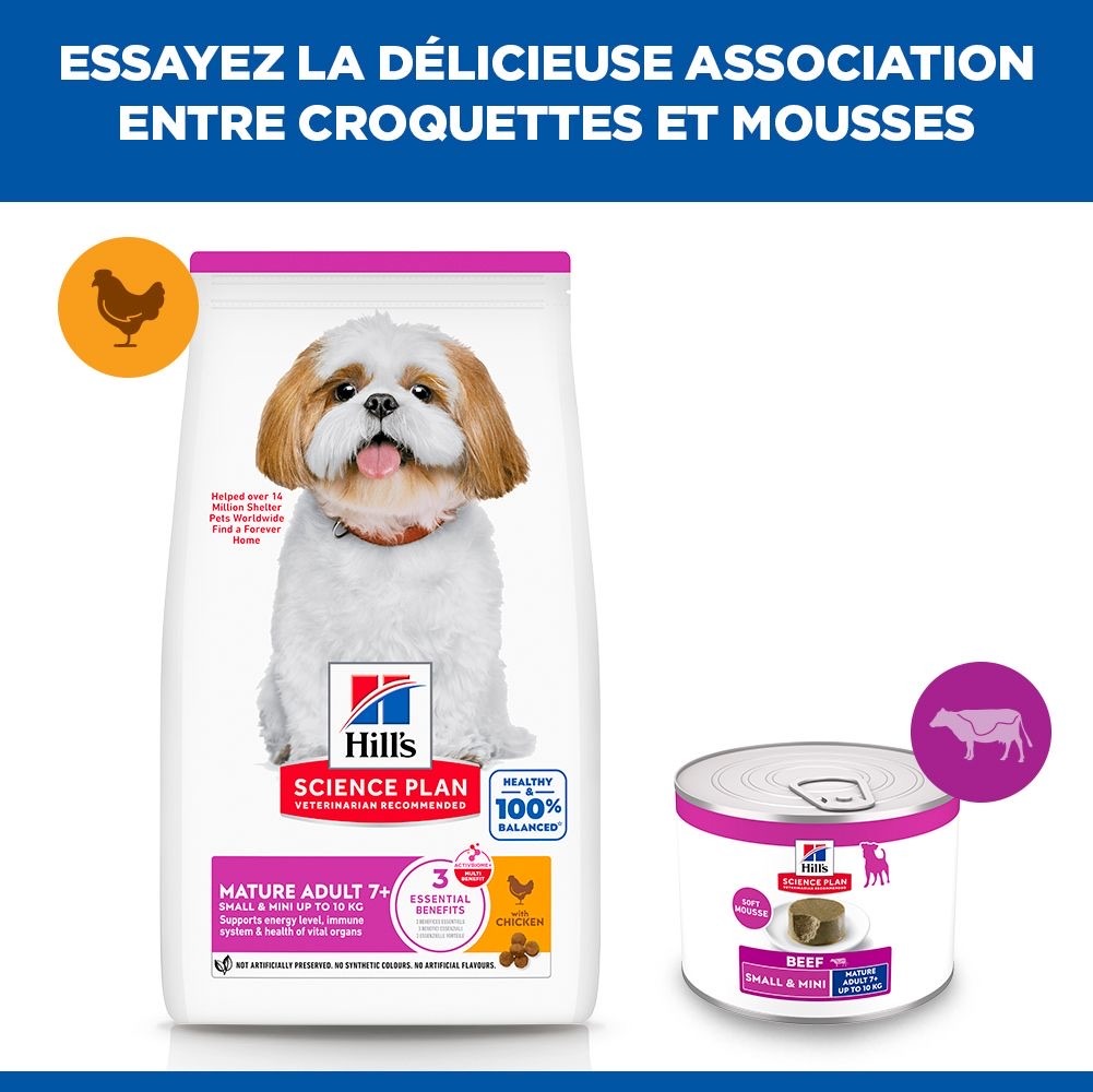 Canine Small & Mini Breed Mature Adult Beef - Boîte