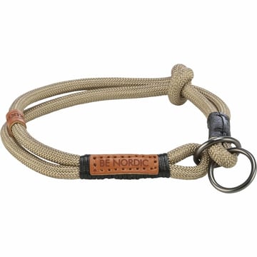 BE NORDIC Zug-Stopp-Halsband sand/ schwarz