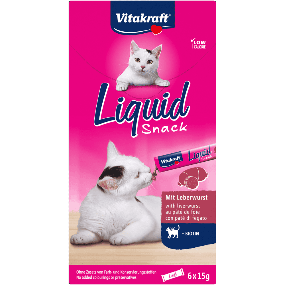 Cat Liquid Snack saucisse de foie & biotine
