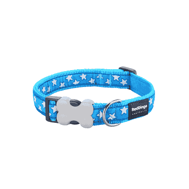Collier Design White Stars on Turquoise