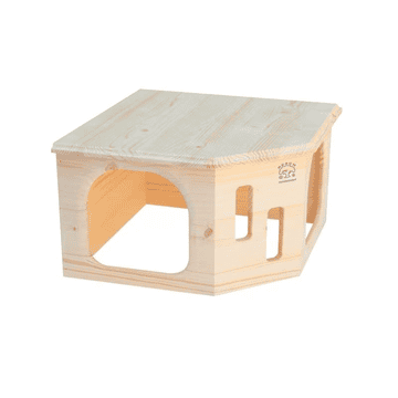 Maison d'angle grande pour lapins