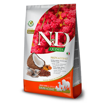 Canine Adult all Breeds Quinoa Skin & Coat Hering, Kokos