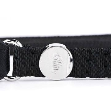 Milano Hundeleine aus Nylon in schwarz