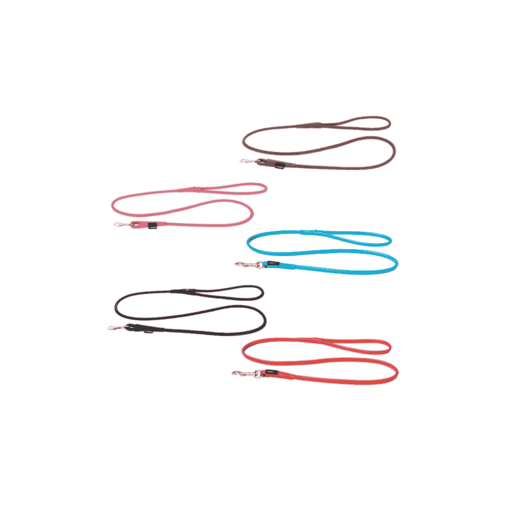 Round Classic leather leash S