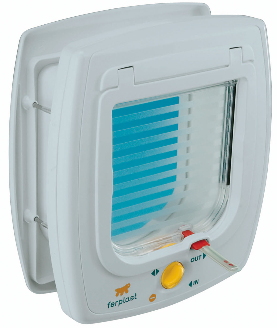 Chatière blanche Ferplast Swing 5T avec 4 modes de verrouillage