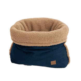 Petit panier pour chiens & chats Snuggle Denim / Fourrure teddy