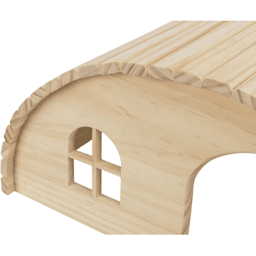 Nail-free round house for rabbits