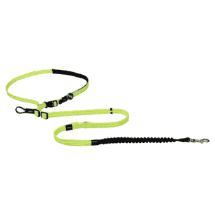 Handsfree laisse de chien jaune