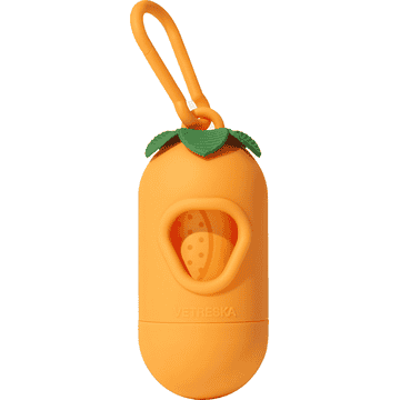Poop bag dispenser set Tangerine, 7 rolls