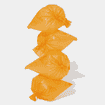 Kotbeutelspender Set Tangerine, 7 Rollen