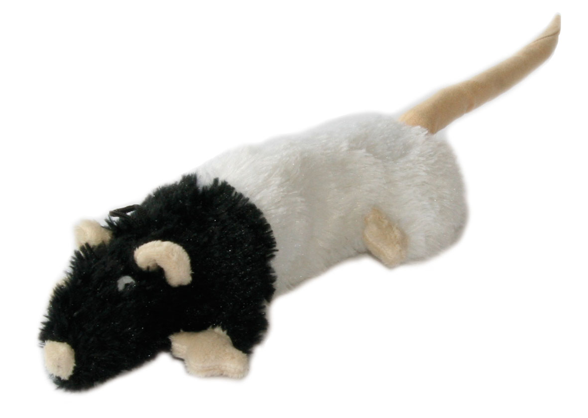 swisspet plush rat, with squeaker, L = 30cm