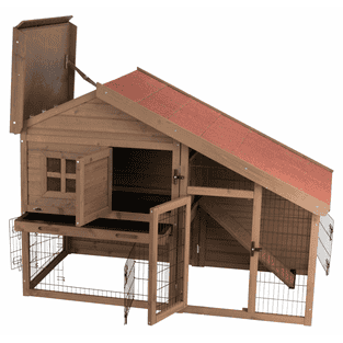 Clapier pour lapins Natura avec enclos extérieur