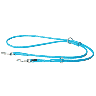 Laisse en cuir Round Multi turquoise