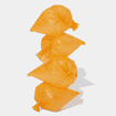 Poop bag dispenser set Tangerine, 7 rolls