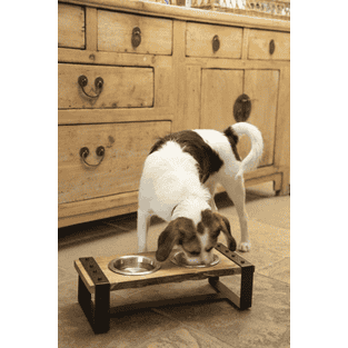 Set de gamelles en bois pour chiens Karinto