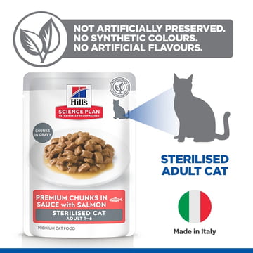 Feline Sterilised Cat Salmon - Fresh Pouches