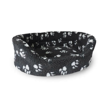 Hundebett Sherpa Paw schwarz