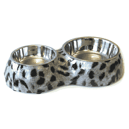 swisspet Melamin Hunde- & Katzendoppelnapf, Leopardmotiv