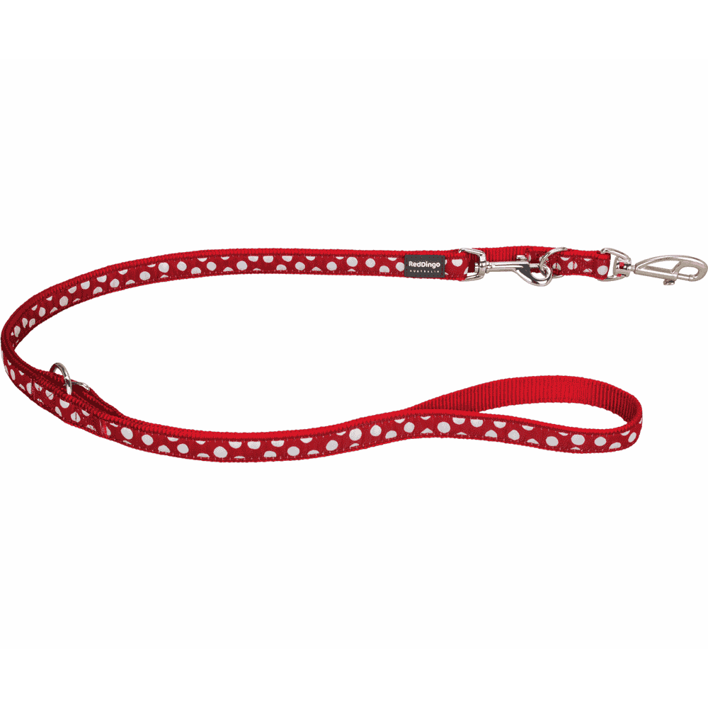 Leashes Design White Spots on Red