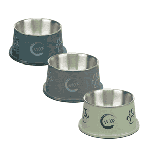 Ecuelle pour chiens à longues oreilles, acier inox/plastique