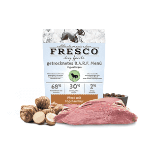 Barf séché Menu Hypoallergénique Cheval avec Topinambour