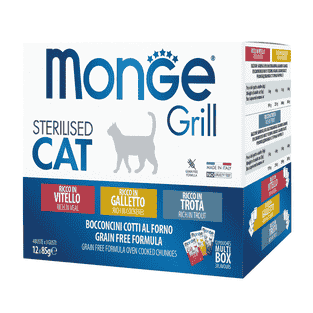 Grill Cat Adult Sterilised Poulet, Veau, Truite