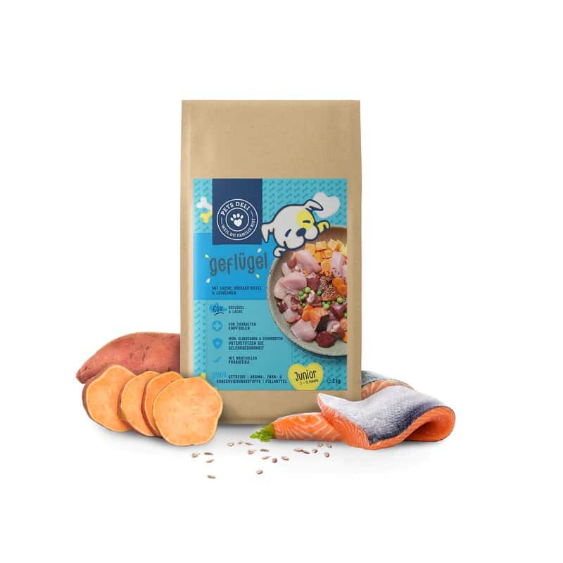 Pets Deli Junior Geflügel mit Lachs jetzt bei iPet