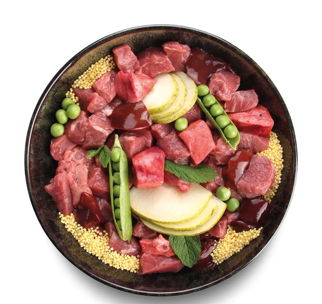Adult lamb with millet