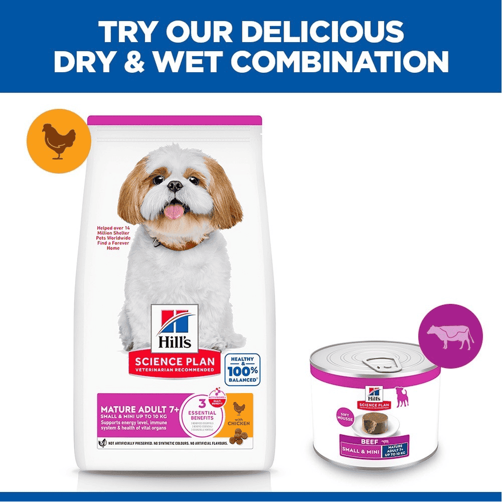Canine Small & Mini Breed Mature Adult Beef - Can