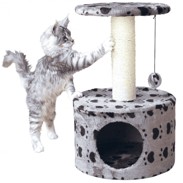 Toledo cat scratcher, gray with paws