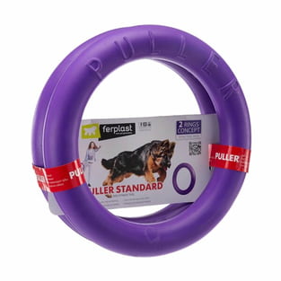 Ferribiella FUXTREME Ring Bounce Hundespiel - Ultra Robust Aus Gummi & Seil, 11x23 Cm Für Große Hunde