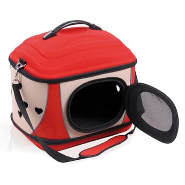 Transporttasche Rider, rot / beige