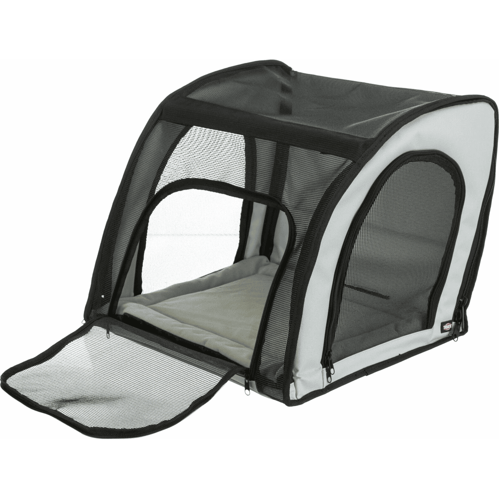 Dog car seat with net