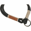 BE NORDIC Zug-Stopp-Halsband schwarz/ sand