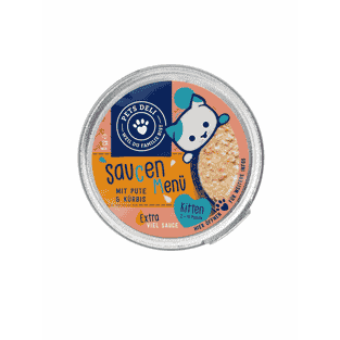 Kitten Saucen Menü mit Pute & Kürbis - menu en sauce avec dinde & courge pour chatons