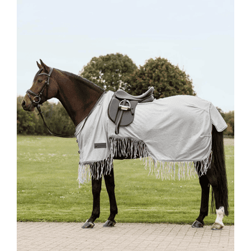Protect fly rug with fringes
