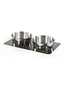 swisspet Magnetmatte Woof mit 2 Näpfen, schwarz, ø = 16 / 47 x 28cm